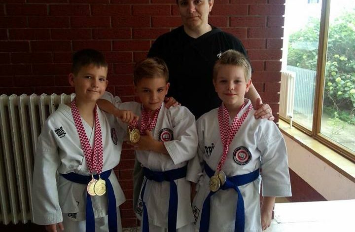 Frano Lovrić i kata tim prvaci Slavonije i Baranje