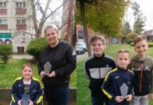Naši županijski prvaci: Mateo Sverić i kata team dječaka Karate kluba Nova Gradiška