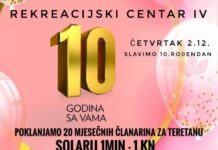 Rekreacijski Centar Iv slavi 10 godina: Osvojite vrijedne nagrade