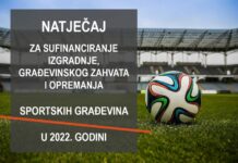 Prilika za jedinice lokalne uprave i samouprave: Sufinanciranje izgradnje sportskih građevina