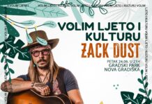 Country, blues i folk pjevač ZACK DUST gostuje u Gradskom parku