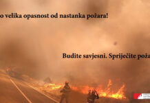 HZV: Vrlo velika opasnost od nastanka požara