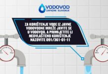 Obavijest korisnicima – korištenje vode iz javne vodovodne mreže