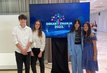 Učenici Korina Ljubičić, Marta Pernar, Ella Conjar i Nikola Lovrić primili najveće priznanje – Oscare znanja