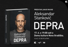 U ponedjeljak u Domu kulture ne propustite predstavljanje knjige Aleksandra Stankovića “Depra”