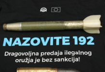 Dragovoljno predali automatsku pušku, bombe i više raznog streljiva
