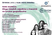 Sutra u CEKOM-u panel rasprava “Uloga lokalnih zajednica u tranziciji na kružno gospodarstvo”
