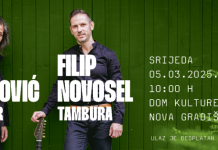 Iz Doma kulture pozivaju besplatan koncert klasične glazbe – nastupaju MIA ELEZOVIĆ i FILIP NOVOSEL