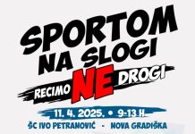 Sutra sportsko natjecanje: SPORTOM NA SLOGI RECIMO NE DROGI