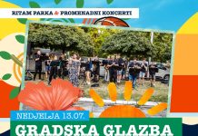 Večeras u Gradskom parku ne propustite odličnu glazbenu večer uz Gradsku glazbu i prijatelje