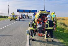 HITNA MEDICINSKA INTERVENCIJA Vatrogasci osiguravali slijetanje helikoptera kod naplatnih kućica