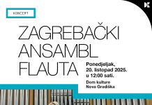 Jedinstveni Zagrebački ansambl flauta u novogradiškom Domu kulture