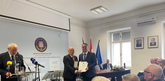 Županu Danijelu Marušiću uručena je Srebrna plaketa Hrvatskog generalskog zbora