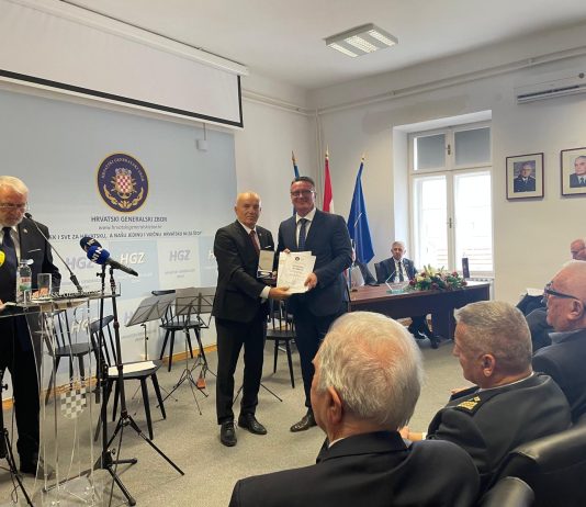 Županu Danijelu Marušiću uručena je Srebrna plaketa Hrvatskog generalskog zbora