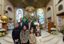 Krštenje petog djeteta roditelja Gelemanović u Davoru