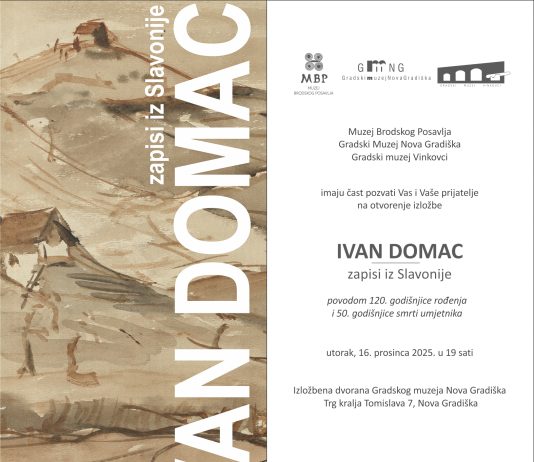 Gradski muzej Nova Gradiška poziva na otvorenje izložbe “Ivan Domac – zapisi iz Slavonije”