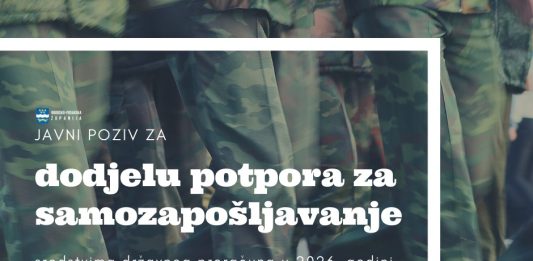 Javni poziv za dodjelu potpora za samozapošljavanje