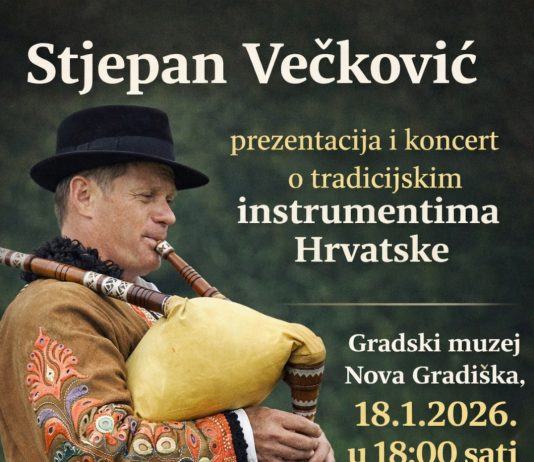 Gradski muzej Nova Gradiška poziva na prezentaciju o tradicijskim instrumentima Hrvatske i prigodni koncert