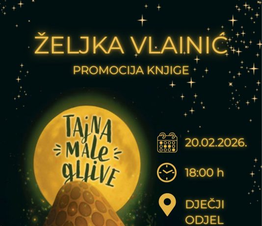 Čarobna avantura stiže u Novu Gradišku: Predstavljanje knjige Tajna male gljive Željke Vlainić