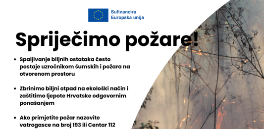 Hrvatska vatrogasna zajednica: OPREZ PRI SPALJIVANJU BILJNOG OTPADA